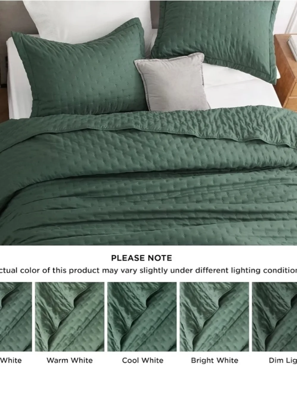 Bedsure Cal King Quilt Bedspread, Thin Comforter, Dark Green Coverlet All-Season